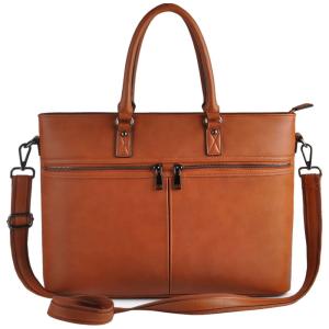 EDODAY Bolsa, Pasta Feminina para Laptop Marrom