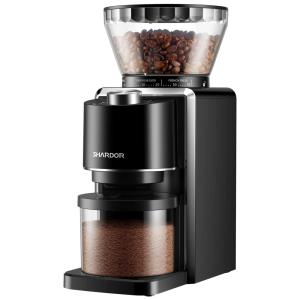 Moedor de Café Elétrico 35 Níveis de Moagem até 135g Aço Inoxidável, 200W, 110v, SHARDOR CG9406 UL2, Preto