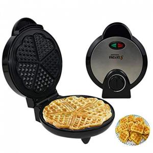 Máquina de Waffle Sayona Suggar Derson, Aço Inoxidável, 5 Fatias, Preto e Prata 110V