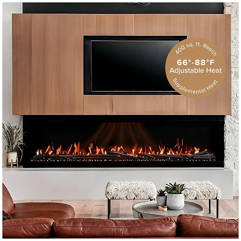 Lareira Elétrica Linear Inteligente Modern Ember Highmark de 254 cm Premium, Chama com 10 Cores, Design Oculto e Elegante — foto 3