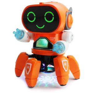 Boley Pioneer Robô Interativo Dançarino para Crianças, Recarregável, Laranja