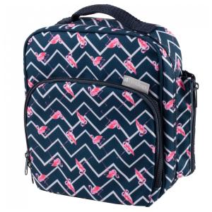 Flamingo Lancheira Infantil com Isolamento, Para 3 Anos ou Mais, BENTOLOGY, Preto