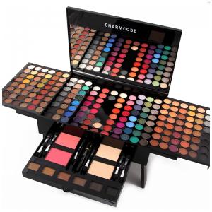 Kit de Maquiagem Profissional AOLIKOKO 18 Cores Sombras +6 Brilhos, Bastões Contorno Iluminador Blush, Batom Brilho, Máscara Delineador
