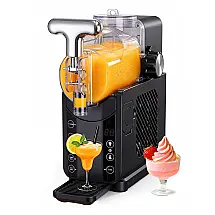 Máquina de Slush Raspadinha FNOONXY 2-em-1 Preta 1,7L 5 Programas Auto Limpeza 240V