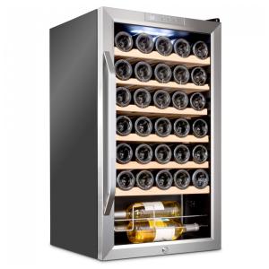 Adega Climatizada de Zona Única para 34 Garrafas com Controle Digital, 110V, Ivation, Prata
