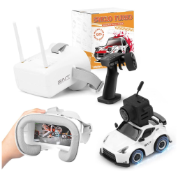 Mini Carrinho de Controle Remoto com Câmera HD e Óculos FPV, Alto Desempenho para Adultos, SNICLO, Branco