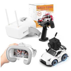 Mini Carrinho de Controle Remoto com Câmera HD e Óculos FPV, Alto Desempenho para Adultos, SNICLO, Branco