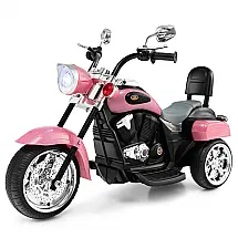 Moto Elétrica Infantil Costzon a Bateria 6V 3 Rodas com Sons e Luzes, Idade Rec 3 a 6 Anos, Vermelha