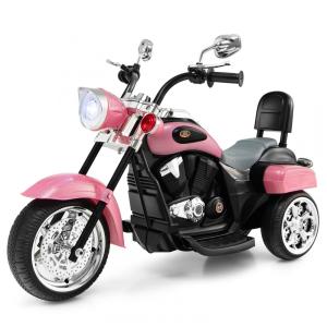 Moto Elétrica Infantil Costzon a Bateria 6V 3 Rodas com Sons e Luzes, Idade Rec 3 a 6 Anos, Vermelha