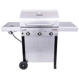 Churrasqueira a Gás com 3 Queimadores e 1 Queimador Lateral em Aço Inoxidável, CHAR BROIL 463370719, Prateado