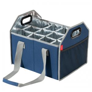 Caixa Para Transporte de Vinhos LUILANC até 12 Garrafas com Alça, Azul