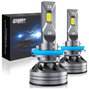 Kit Xenon Lâmpadas LED Fahren Branca 10000 Lumens 6500K 60W, H11, H9, H8, 2 Peças