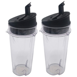 Copo Liquidificador Ninja 2utampa 473ml, JOYSTAR, Preto