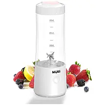 Mini Liquidificador Portátil 470mL com Carregamento USB, 150W, 110v, MULLI DC 7SM, Branco