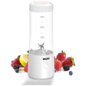 Mini Liquidificador Portátil 470mL com Carregamento USB, 150W, 110v, MULLI DC 7SM, Branco