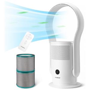 Ventilador e Purificador de Ar HAUSHOF com Filtro Hepa e Controle Remoto, Branco