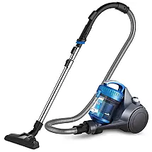 Aspirador WhirlWind Bagless Canister Cleaner leve com fio para carpetes e pisos duros, EUREKA NEN110A, Azul