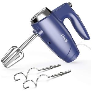 Batedeira de Mão com 5 Velocidades e Acessórios de Aço Inox, 200W, 110v, LIRAIP DH 1014, Azul