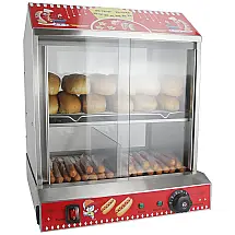 Máquina de Hot Dog a Vapor com Controle de Temperatura, 110V 1100W, ANFIRE, Prata