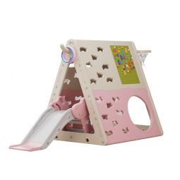 UNICOO Conjunto de Pirâmide de Escalada Multifuncional 7 em 1 para Crianças com Escorregador - Diversão Infinita em Casa!