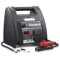 DieHard 71688 Carregador e Bateria Automotiva Elétrico, 1150 Pico, 400W, 12V e compressor de ar 150 PSI c, USB