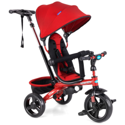 Triciclo Infantil para Passeio com Assento Ajustável 4 Estágios, Idade Recomendada 9 Meses a 5 Anos, INFANS, Vermelho