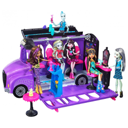 MONSTER HIGH Ônibus Escolar Fashion, Bonecas não Incuídas, MATTEL FCV63, Violeta