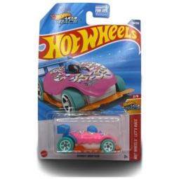 Hot Wheels Donut Drifter, Série Lets Race 25, Carro de Metal Fundido em Escala 1:64