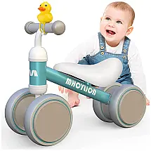 Bicicleta sem Pedal com 4 Rodas para Crianças de 1 a 2 Anos, MHCYLION, Verde