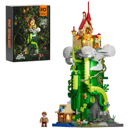Kit de Construção Construção Jack and The Beanstalk 1248 Peças, para Crianças a Partir de 8 Anos, FUNWHOLE, Verde
