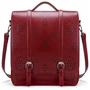 Bolsa de Couro PU Laptop Feminino Satchel fit 14 pol, 35, ECOSUSI ES0120951A058 FBA