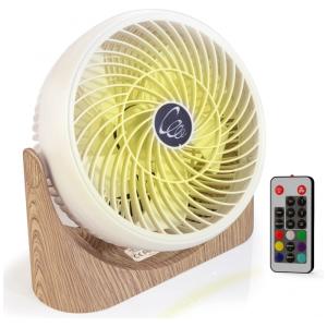 Ventilador de Mesa Portátil com USB e Luz Colorida, 5V, ASKPULION F005, Branco