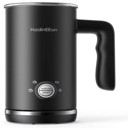 HadinEEon Espumador de Leite 4 em 1 Elétrico, Capacidade 300 mL, 110V, Preto