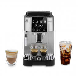 Máquina de Café Expresso Automática com Espuma de Leite Manual e Desligamento Automático, 110V 1250W, De Longhi Magnifica Start, Prata