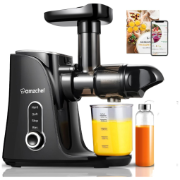 Centrifuga de Frutas com 2 Velocidades, Garrafa de Viagem de 500mL e Visor LED, 110V 150W, Amzchef, Verde