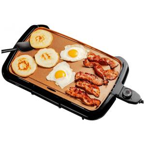 Grill Elétrico Antiaderente para até 8 Porções, 110V 1200W, Nozaya, Preto