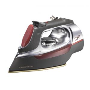 Ferro a Vapor CHI com Cabo Retrátil, 1700 Watts, Desligamento Automático 3 Vias, 400 Furos, Placa de Cerâmica com Titânio Infundido