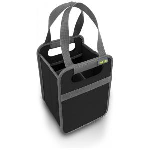 Caixa Para Transporte de Vinhos MEORI até 4 Garrafas com Alça, Preto