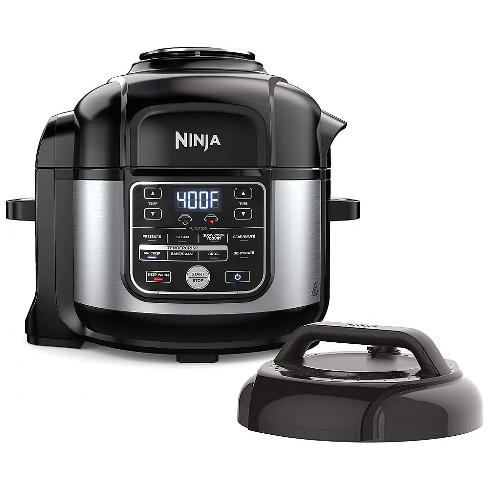 Panela de Pressão Elétrica 10 em 1 Capacidade 6L, 1460W, 110v, NINJA OS301, Prateado