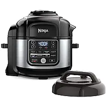 Panela de Pressão Elétrica 10 em 1 Capacidade 6L, 1460W, 110v, NINJA OS301, Prateado