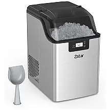 Zstar HZB 20BN Máquina de Gelo Automática Portátil Produz até 19kg, 24H, 110V, Cor Prata
