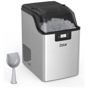 Zstar HZB 20BN Máquina de Gelo Automática Portátil Produz até 19kg, 24H, 110V, Cor Prata