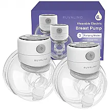 Bomba Tira Leite Elétrica com 3 Modos, 12 Níveis e Display LED, 2Un, RUVALINO S12A , Branca