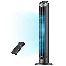Ventilador e Torre com 4 Velocidades e 12 Modos, 50W, 110V, DREO DR HTF003, Preto