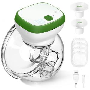 Bomba Tira Leite Única Portátil com, 3 Modos e 7 Níveis de Sucção, WITIFIG, Verde