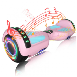 Hoverboard SIMATE com Bluetooth, Luzes de LED e Controle via APP - Presente para Crianças e Adultos, para Todas as Idades - Rosa e Azul