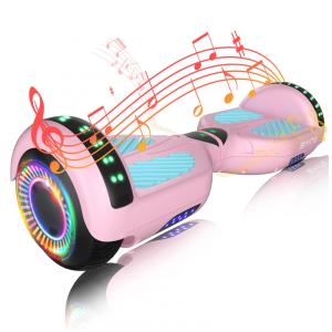 Hoverboard SIMATE com Bluetooth, Luzes de LED e Controle via APP - Presente para Crianças e Adultos, para Todas as Idades - Rosa e Azul