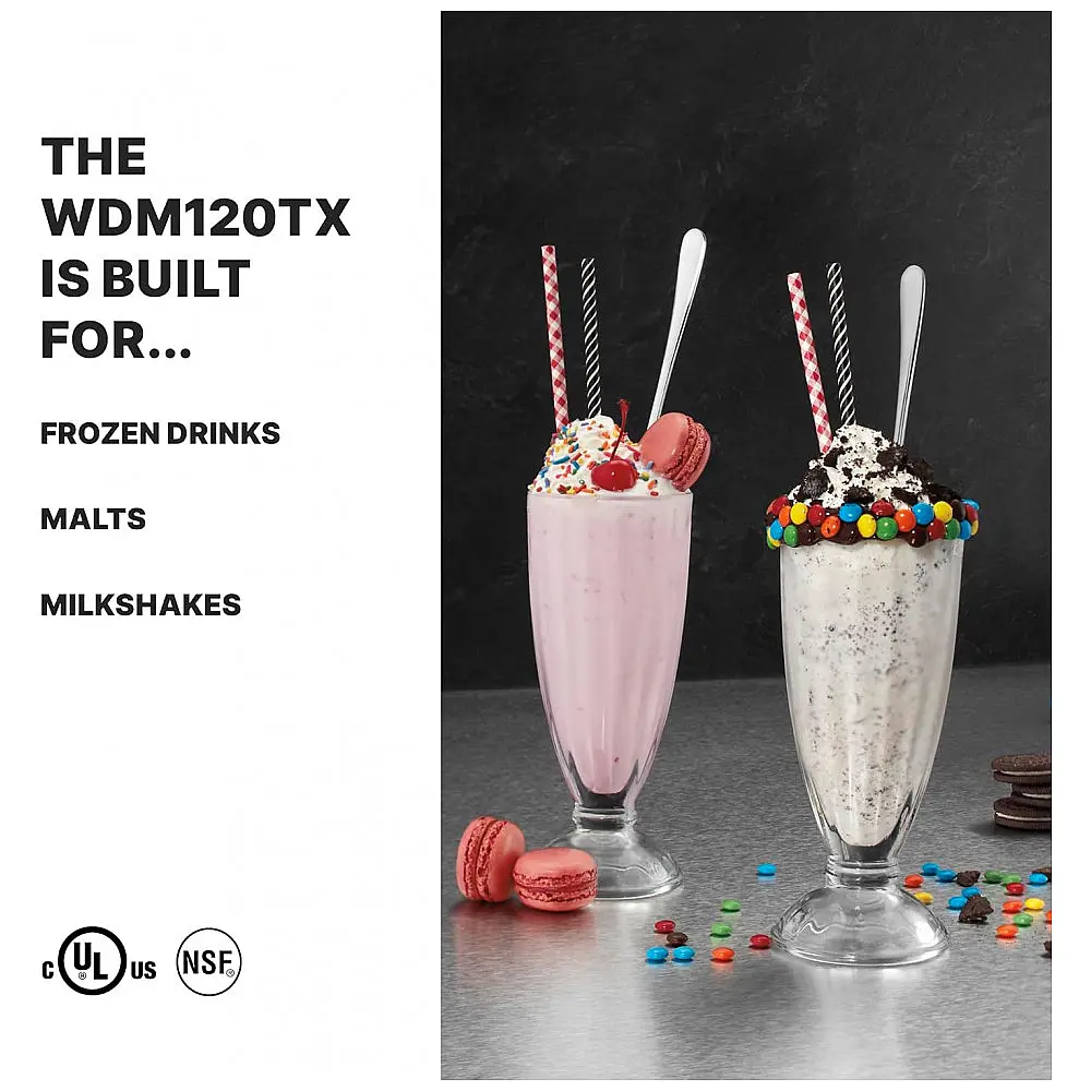 Mixer com Temporizador e Motor de 1Hp, 375W, 110v, WARING WDM120TX, Cinza — foto 2