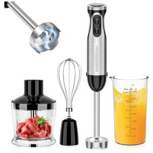 Bonsenkitchen Mixer 4 em 1 com 9 Velocidades e Acessórios, 225W, 110V, Branco