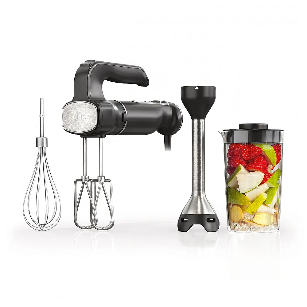 Batedeira de Mão e Mixer de Imersão com Acewssórios, Ninja CI101, 110V 750W, Preto